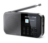 SHARP DR-P520(GY) Osaka - Radio digitale portatile tascabile con Bluetooth 5.3, lettore audio mono DAB+/FM, compatto e leggero, alimentato tramite USB-C/a batteria, doppia sveglia, colore: grigio