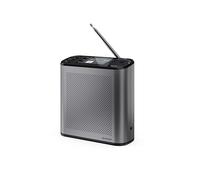 SHARP DR-P530(GY) Radio digitale portatile Osaka, DAB+, DAB e FM con RDS, Bluetooth 5.3, schermo a colori da 2,4", USB-C o batteria litio integrata, altoparlante integrato, connessione per cuffie.
