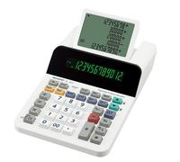 Sharp EL-1501 - Calcolatrice da tavolo con display (senza carta e inchiostro, display LCD a 12 cifre e 5 linee, funzionamento a batteria), bianco, 150 mm x 62 mm x 228 mm