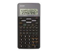 Sharp EL-531-TH-GY - Calcolatrice scientifica per la scuola, con ingresso (D.A.L), funzionamento a batteria, Grigio