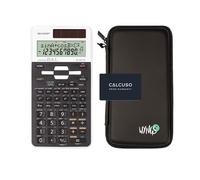 Sharp EL-531TG Bianco con Custodia Protettiva WYNGS inclusa Nero - Calcolatrice Scientifica - Pacchetto Base