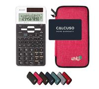 Sharp EL-531TG Bianco con Custodia Protettiva WYNGS inclusa Rosa - Calcolatrice Scientifica - Pacchetto Base