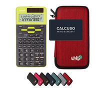 Sharp EL-531TG Verde con Custodia Protettiva WYNGS inclusa Rosso - Calcolatrice Scientifica - Pacchetto Base