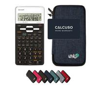 Sharp EL-531TH Bianco con Custodia Protettiva WYNGS inclusa Blu - Calcolatrice Scientifica - Pacchetto Base