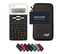 Sharp EL-531TH Bianco con Custodia Protettiva WYNGS inclusa Grigio Scuro - Calcolatrice Scientifica - Pacchetto Base