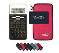 Sharp EL-531TH Bianco con Custodia Protettiva WYNGS inclusa Rosa - Calcolatrice Scientifica - Pacchetto Base