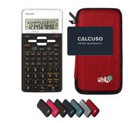 Sharp EL-531TH Bianco con Custodia Protettiva WYNGS inclusa Rosso - Calcolatrice Scientifica - Pacchetto Base