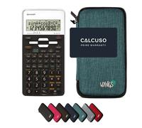 Sharp EL-531TH Bianco con Custodia Protettiva WYNGS inclusa Turchese - Calcolatrice Scientifica - Pacchetto Base