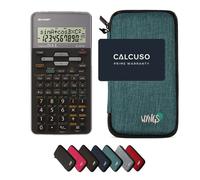 Sharp EL-531TH Grigio con Custodia Protettiva WYNGS inclusa Turchese - Calcolatrice Scientifica - Pacchetto Base