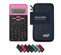 Sharp EL-531TH Rosa con Custodia Protettiva WYNGS inclusa Blu - Calcolatrice Scientifica - Pacchetto Base