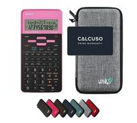Sharp EL-531TH Rosa con Custodia Protettiva WYNGS inclusa Grigio Chiaro - Calcolatrice Scientifica - Pacchetto Base