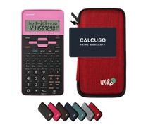 Sharp EL-531TH Rosa con Custodia Protettiva WYNGS inclusa Rosso - Calcolatrice Scientifica - Pacchetto Base