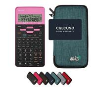 Sharp EL-531TH Rosa con Custodia Protettiva WYNGS inclusa Turchese - Calcolatrice Scientifica - Pacchetto Base