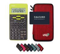 Sharp EL-531TH Verde con Custodia Protettiva WYNGS inclusa Rosso - Calcolatrice Scientifica - Pacchetto Base