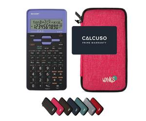 Sharp EL-531TH Viola con Custodia Protettiva WYNGS inclusa Rosa - Calcolatrice Scientifica - Pacchetto Base