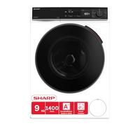 SHARP ES-WNFB914CWDA-DE - Lavatrice 9 kg, 1400 giri/min inverter, WiFi, AquaStop, funzione vapore, display LED, Super Silent, BubbleDrum, bianco