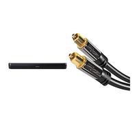 Sharp HT-SB107 2.0 - Mini soundbar Bluetooth con HDMI ARC/CEC, potenza totale 90 W, colore: Nero & KabelDirekt TOSLINK Cavo Ottico Audio Digitale, Connettore TOSLINK Maschio