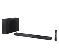 SHARP HT-SBW320 - Soundbar a 2.1 canali, ultra slim con subwoofer wireless, compatibile ROKU, max. 360 W, Dolby Atmos, DTS Virtual:X, HDMI eARC, Bluetooth 5.3, riproduzione USB, montaggio a parete