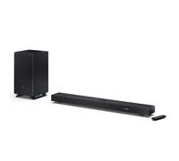 Sharp HT-SBW53121(BK) Soundbar 3.1.2 Dolby Atmos/DTS:X con subwoofer wireless, soundbar elegante e potente con altoparlanti rivolti verso l'alto, suono surround 3D, P. Maxima 550 W. Nero