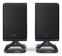 Sharp HT-SPR52021(BK) Coppia di altoparlanti posteriori wireless 1.0.1 da collegare alla soundbar Q per un'esperienza migliorata, suono surround, Dolby Atmos e DTS:X, potenza massima 200 W, Nero