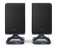 Sharp HT-SPR52021(BK) Coppia di altoparlanti posteriori wireless 1.0.1 da collegare alla soundbar Q per un'esperienza migliorata, suono surround, Dolby Atmos e DTS:X, potenza massima 200 W, Nero