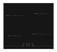 Sharp KH-6I19FT0K-EU - Piano cottura a induzione, 60 cm, con 4 zone, PowerBoost, TouchControl, telaio laterale in acciaio inox