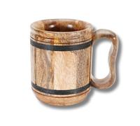 SHARP MEDIEVAL Tazza vichinga in legno per uomo e donna, stile rustico, fatto a mano, regalo unico per lui, stile nordico, tazza da caffè, birra o campeggio