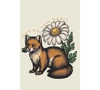 sharp MIND soft heart: Vintage Marten and Daisy Notebook: 120 Lined Pages, 6x9 Inch, Antique Botanical Animal Illustration, Forestcore Aesthetic Journal for Creative Writing and Reflections