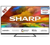 Sharp Quantum Dot 65EQ3EA - 65" TV Android 4k Ultra HD (4X HDMI 2.1, 2X USB, Bluetooth), Dolby Vision, Dolby Atmos, Assistente Google, Chromecast, Altoparlanti Premium Harman/Kardon 2x15W, Nero