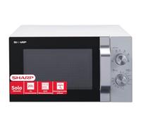 Sharp R204WA - Microonde Solo, 20 l, 800 W, 6 livelli di potenza, timer da 30 minuti a 00 secondi, colore: Bianco