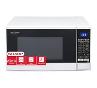 SHARP R670W - Forno a microonde 2 in 1 con grill (20 l, 800 Watt, 1000 Watt, 10 livelli di potenza, 13 programmi automatici AutoCook, timer) / bianco