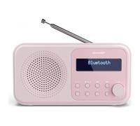 Sharp Dr-P420(Pk) Radio Digitale Portatile Dab/Dab+ Lcd Monocromatico Bluetooth 5.0 Pink