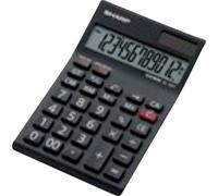 Sharp SH-EL124TWH EL-124 TWH Calcolatrice tascabile Nero, Bianco Display (cifre