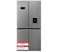 SHARP SJ-NFA35IHDPD-EU Side by Side Frigorifero Congelatore, EEK D, AdvancedNoFrost, Dispenser d'acqua, Twist-Ice-Maker, Compressore Invertitore, Ped Inox