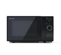 SHARP YC-GG02EB - Forno a microonde con grill, 700 W, 20 l, 3 livelli di potenza, funzione scongelamento, facile da pulire, colore: Nero