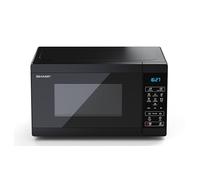 Sharp YC-MS02EB - Forno a microonde 20lt con programma di scongelamento, funzione ECO, timer, sicurezza per bambini, incluso piatto girevole, controllo digitale