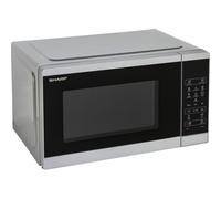 SHARP YC-MS252AE-S - Forno a microonde 900 W, 11 livelli di potenza, funzione scongelamento, dimensioni 47,2 x 28 x 34,5 cm, colore: Argento