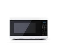 SHARP YC-MS51EW - Microonde senza griglia da 25 litri, controllo digitale, microonde: 900 W, 5 livelli di potenza a microonde, piastra girevole, blocco per bambini, funzione ECO, colore bianco.