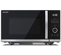 SHARP YC-QS254AE-B Microonde (900 W, 25 L, 10 Livelli di Potenza, Funzione Eco, Funzione Scongelamento, Sicurezza Bambini) Nero