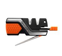 SHARPAL 101N Affilacoltelli da esterno | affilacoltelli, accendifuoco, segnale di emergenza, EDC compatto, inserti in carburo e ceramica, barre coniche diamantate