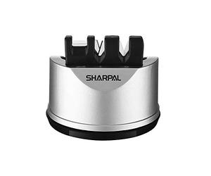 SHARPAL 191H Affilacoltelli Manuale a 3 Fasi - Base a Ventosa per Uso a Mani Libere, Affila Coltelli da Cucina, Forbici e Lame Dentellate
