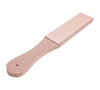 Sharpening Strop Block, Double-Sided Paddle Leather Honing Tool, Ergonomic Grip Handle Safe Control Strong Surfaces for Razors Edge Finishing + for Knives Chisels Cutters Kitchen Woodworking Use