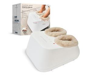 Sharper Image Shiatsu Relax Luxe - Terapia di compressione multi-zona per talloni, archi e palle, 3 modalità, livelli di intensità e impostazioni del timer, massaggiatore per piedi con imbottitura