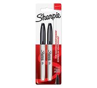 Sharpie 2024303 Pennarelli Indelebili, Punta Fine, Nero, Confezione da 2