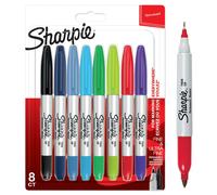 Sharpie Twin Tip Uf+f Permanent Markers 8 Units Multicolor