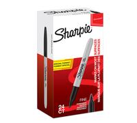 SHARPIE - 2077128 - Marcatore permanente fine - punta conica 1,0 mm - nero - Sharpie - value pack 20 + 4 pezzi - 86875 - Conf. da 1 Pz. - 2077128