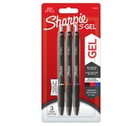 SHARPIE - 2136596 - Penna gel a scatto - 0.7 mm - nero-blu-rosso - Sharpie - conf. 3 pezzi - 94037 - Conf. da 1 Pz.