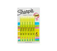 SHARPIE 27108PP Accent Textmarker im Taschenformat, fluoreszierendes Gelb, 6er-Pack