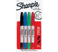 Sharpie 32174PP Twin Tip Permanent Marker Fine/Ultra Fine Point 4/ST A
