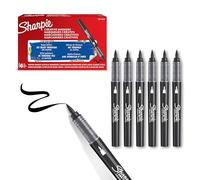 Sharpie Creative Marker Pennarelli Acrilici per Hobby Creativi | Pennarelli a base d'acqua con punta a pennello | Ideali per Fai da TeDecorazioni e Scuola | Nero | 6 Pezzi